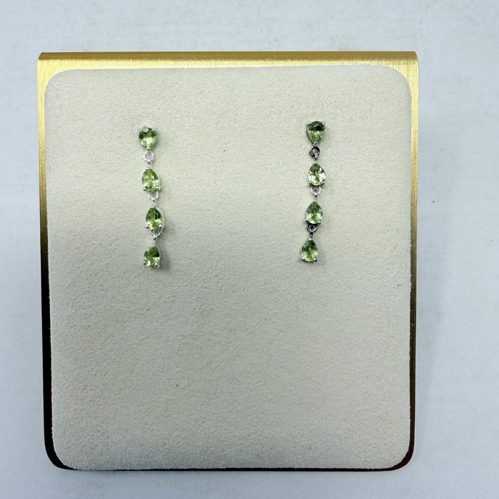 Shop Lc Green Hebei Peridot Sterling Silver Dangle Drop Earrings 5471
